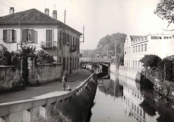 Via Bertelli. Ponte di Viale Monza. Villa Cottini